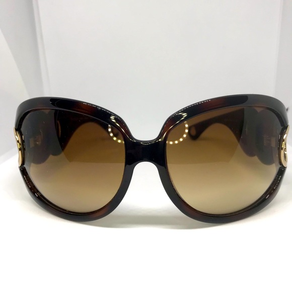 Michael Kors Sunglasses MKS570 Dark Tortoise Brown Gold USED with Case - Picture 1 of 12